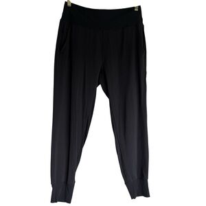Athleta Joggers Pants Soho High Rise Women’s SZ M Black Pull On Comfort Gym Jog
